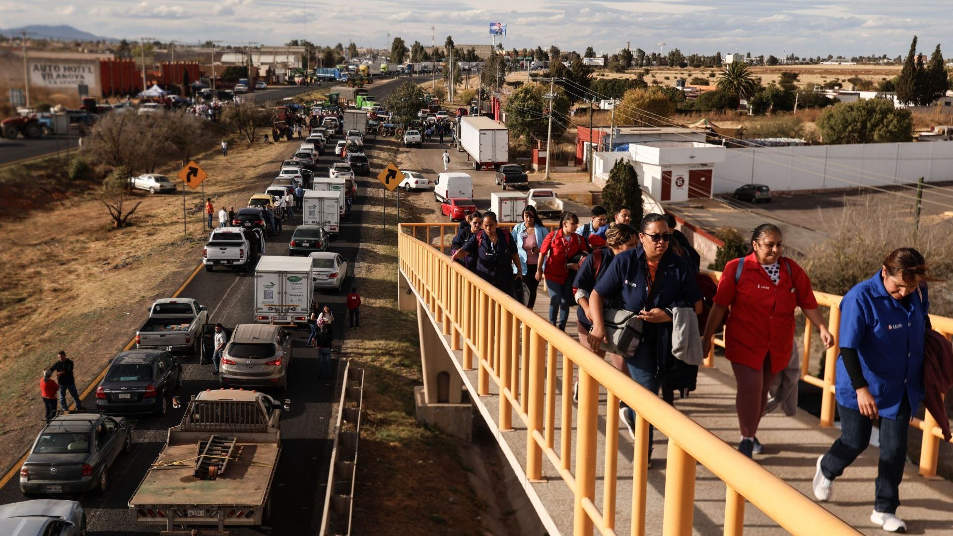 Carreteras con tráfico.